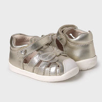 Mayoral Πέδιλα First Steps Δερμάτινα Χρυσα