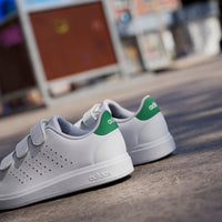 Adidas Παιδικά Advantage Base Λευκά/Πράσινο