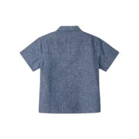 Mayoral Πουκάμισο Κοντομάνικο Λινό Resort Mini Αγόρι Μπλε 23-03160-006