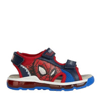 Geox Παιδικά Πέδιλα Ciberdon Spider-Man Φωτάκια Μπλε