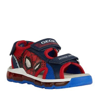 Geox Παιδικά Πέδιλα Ciberdon Spider-Man Φωτάκια Μπλε