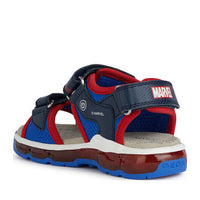 Geox Παιδικά Πέδιλα Ciberdon Spider-Man Φωτάκια Μπλε