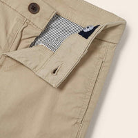 Mayoral Παντελόνι λοξότσεπο από βαμβάκι για αγόρι Μπεζ 23-00512-035