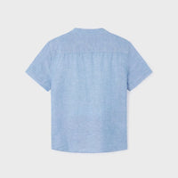 Mayoral Πουκάμισο γιακάς μάο λινό αγόρι Μπλε 24-03113-055