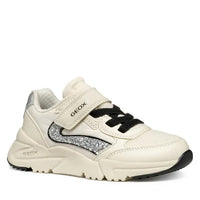 Geox Παιδικά Sneakers Loftus Λευκά / Ασημί