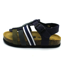 Plakton Σανδάλια Παιδικά Δερμάτινα Μπλε