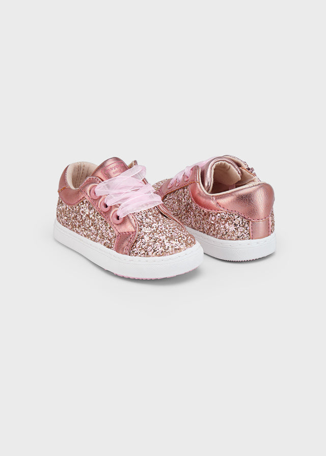 Mayoral Βρεφικά Sneakers Κορίτσι Ροζ Glitter