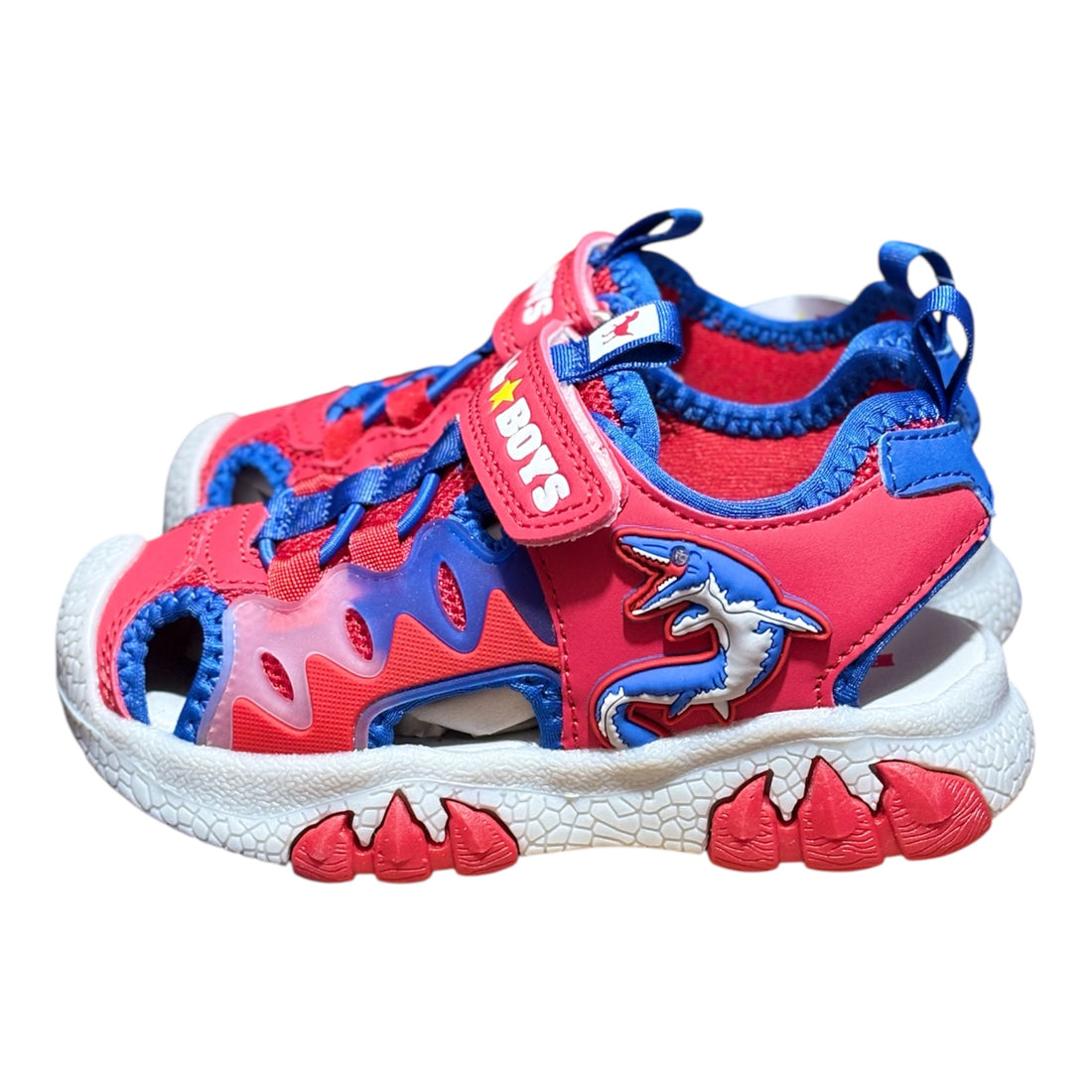 Bull Boys Πέδιλα Κλειστά Mosasauro με ΦΩΤΑΚΙΑ ON/OFF Κόκκινα