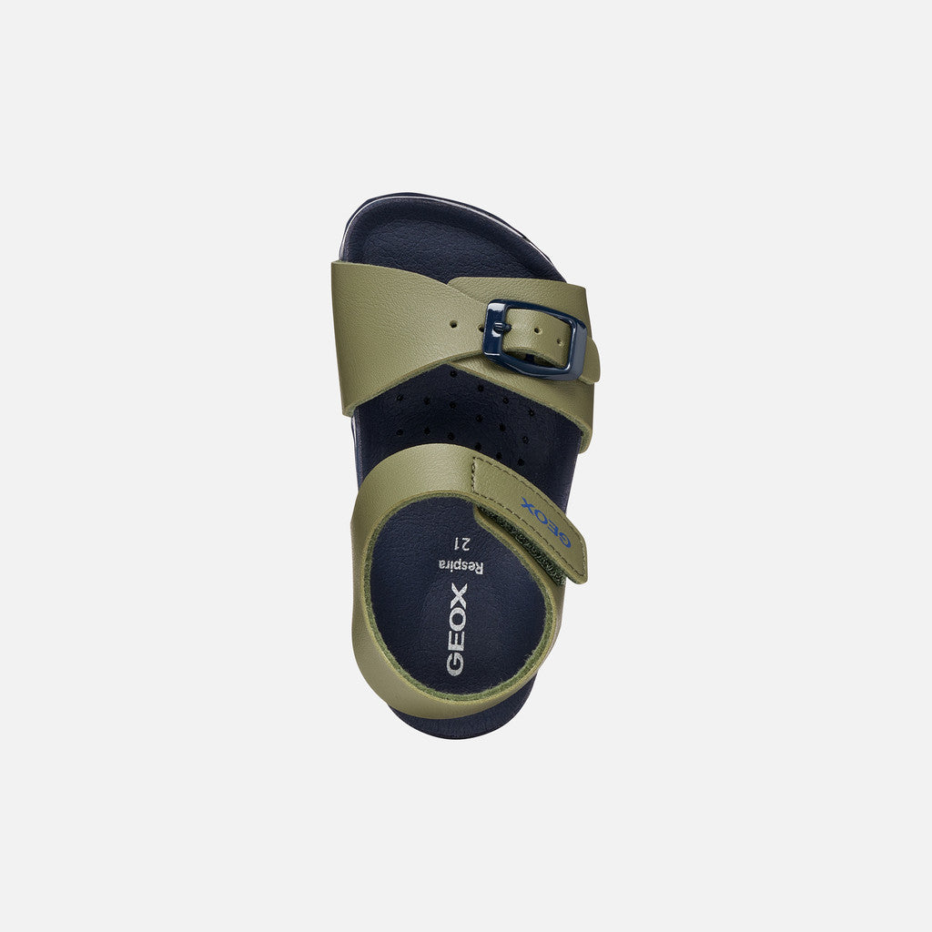 Geox Βρεφικά Πέδιλα Chalki Λαδί