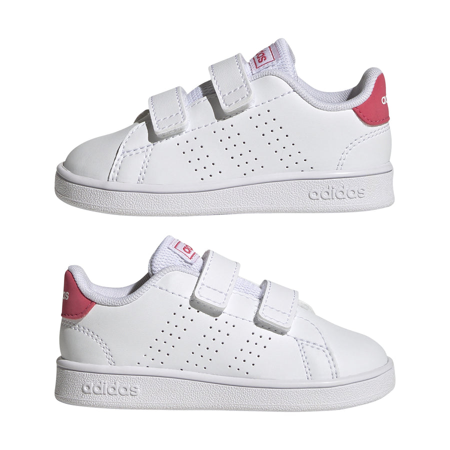Adidas Βρεφικά Sneakers Advantage Λευκό Ροζ