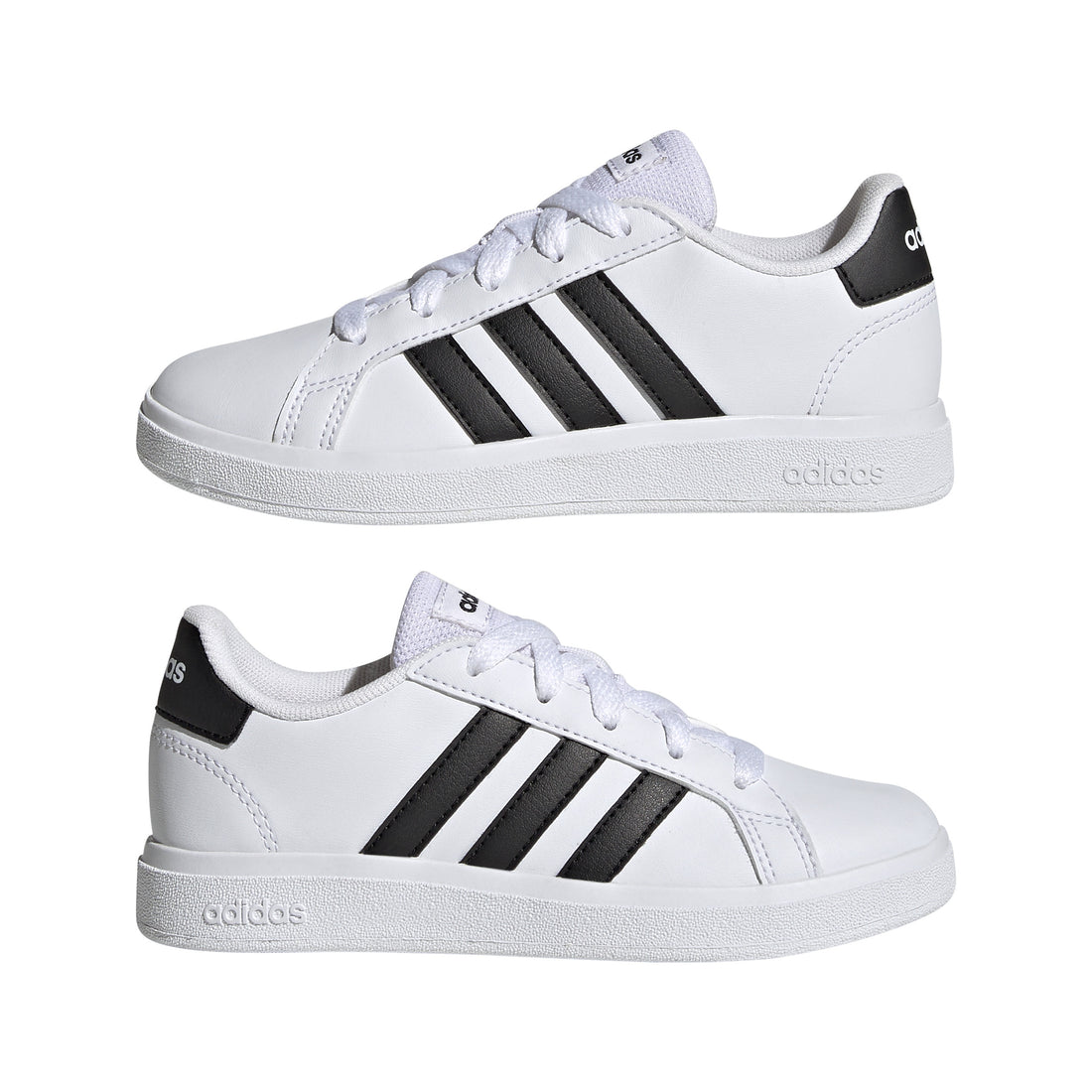 Adidas Παιδικά Grand Court Κορδόνι Λευκό/Μαυρό