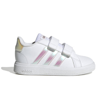 Adidas Βρεφικά Sneakers Grand Court Λευκό- Ιριδίζον