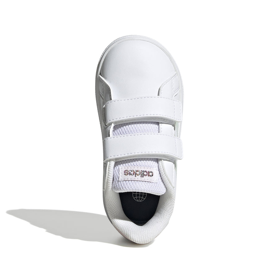 Adidas Βρεφικά Sneakers Grand Court Λευκό- Ιριδίζον