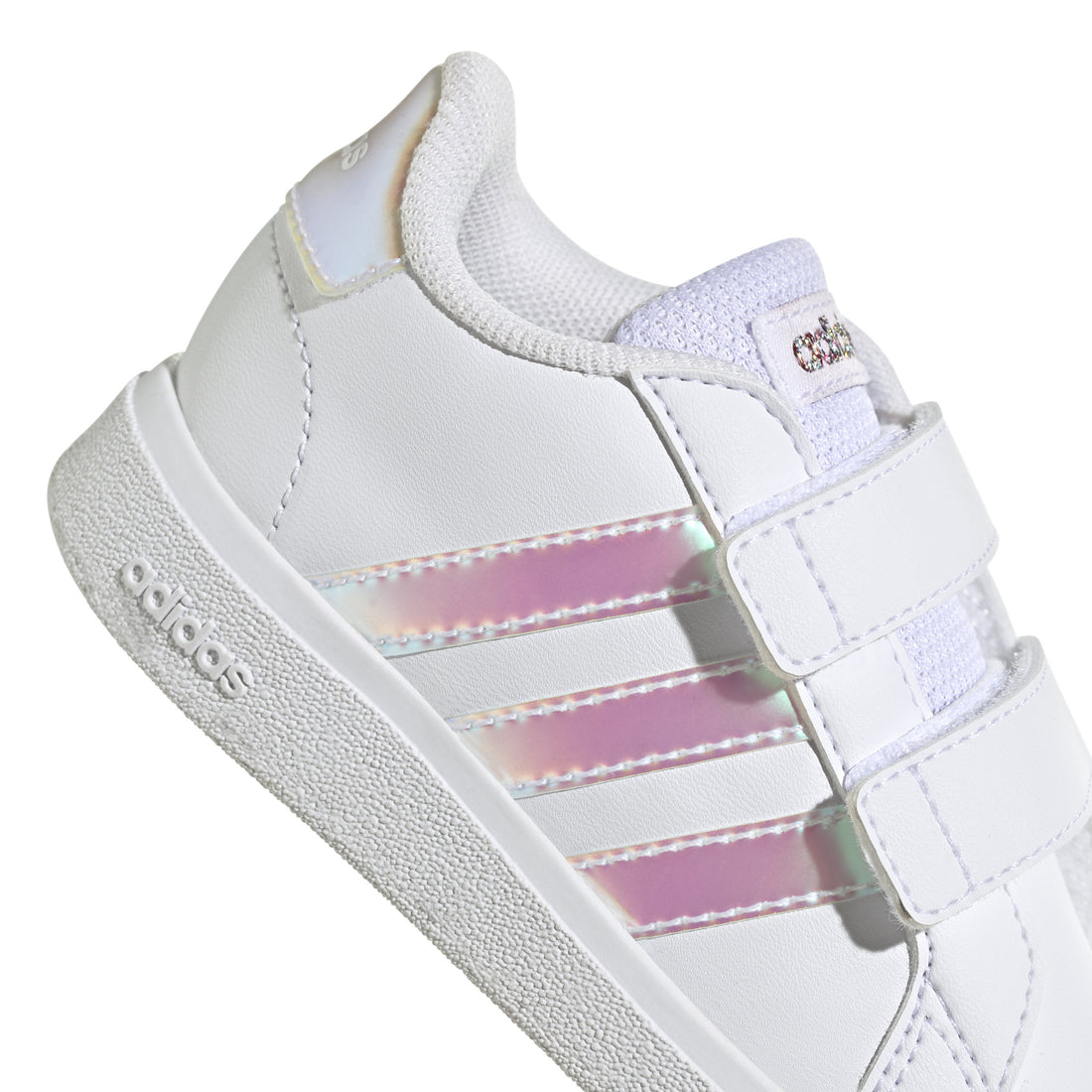 Adidas Βρεφικά Sneakers Grand Court Λευκό- Ιριδίζον