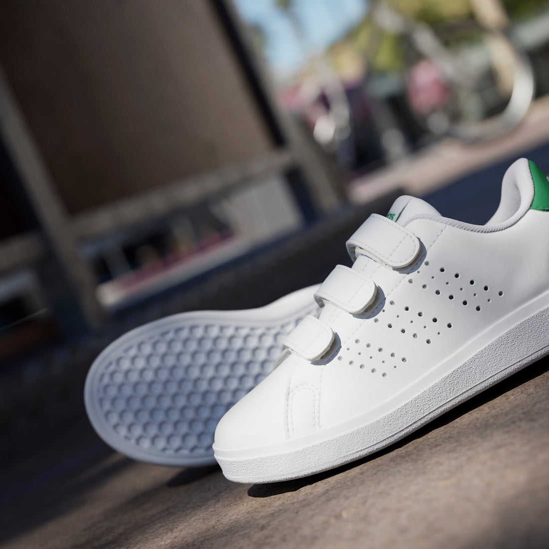 Adidas Παιδικά Advantage Base Λευκά/Πράσινο