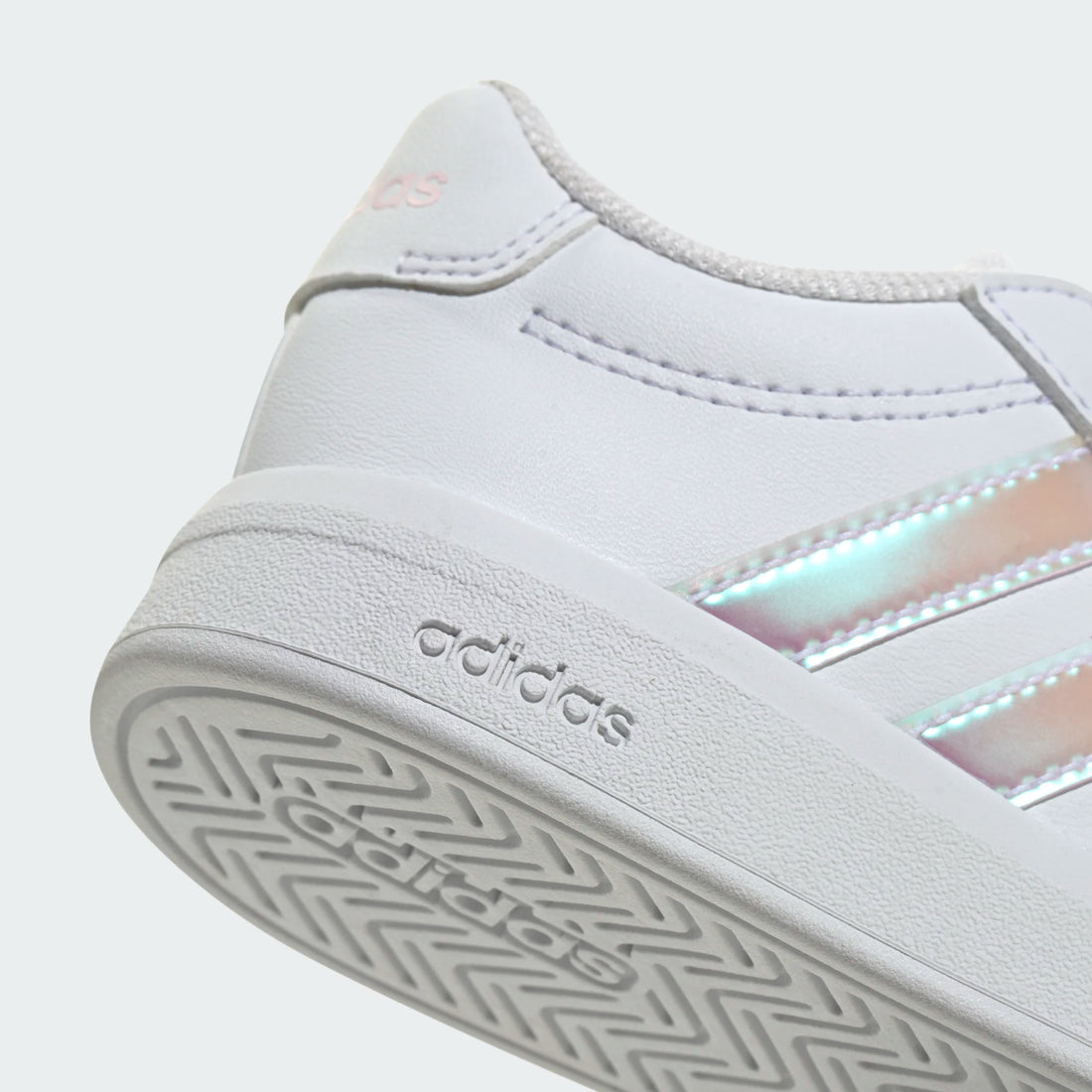 Adidas Βρεφικά Sneakers Grand Court Λευκό- Ιριδίζον