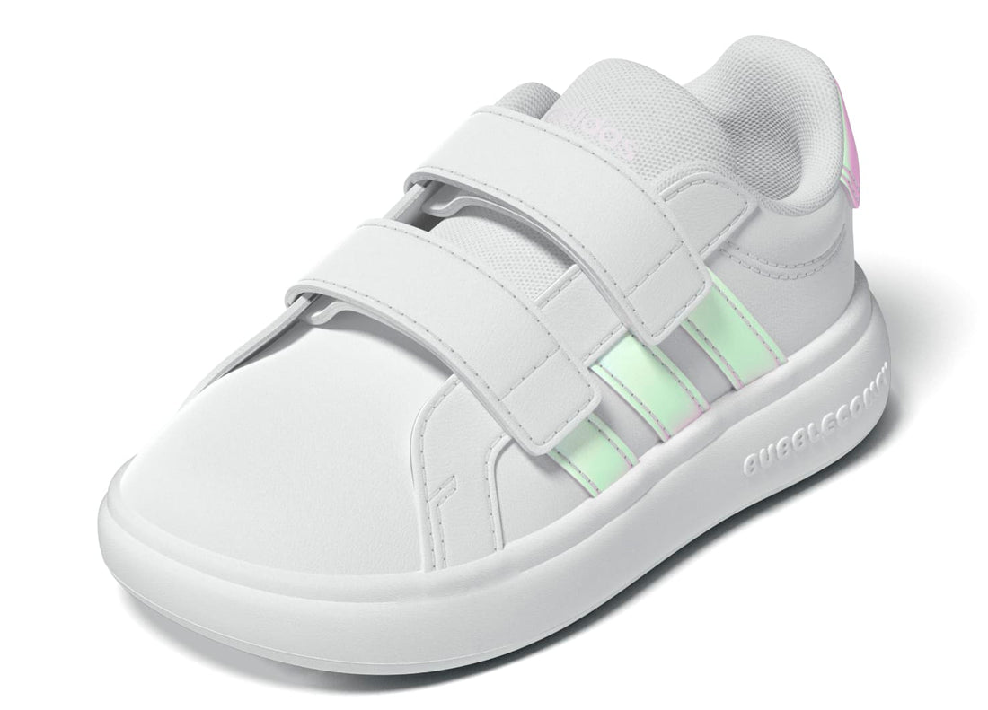 Adidas Βρεφικά Sneakers Grand Court Bubble CF Λευκό- Ιριδίζον