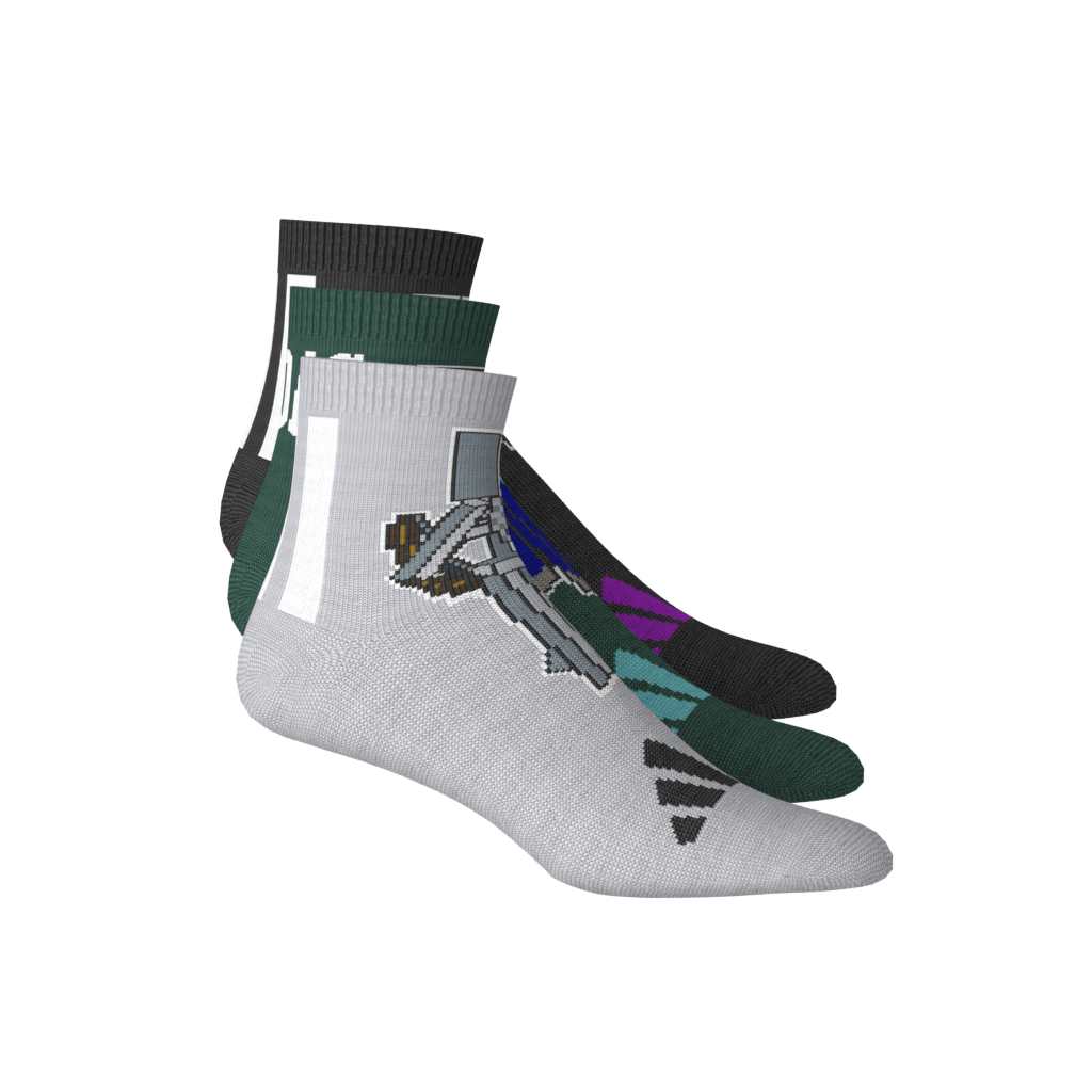 adidas Παιδικές κάλτσες Minecraft 3 Ζευγάρια