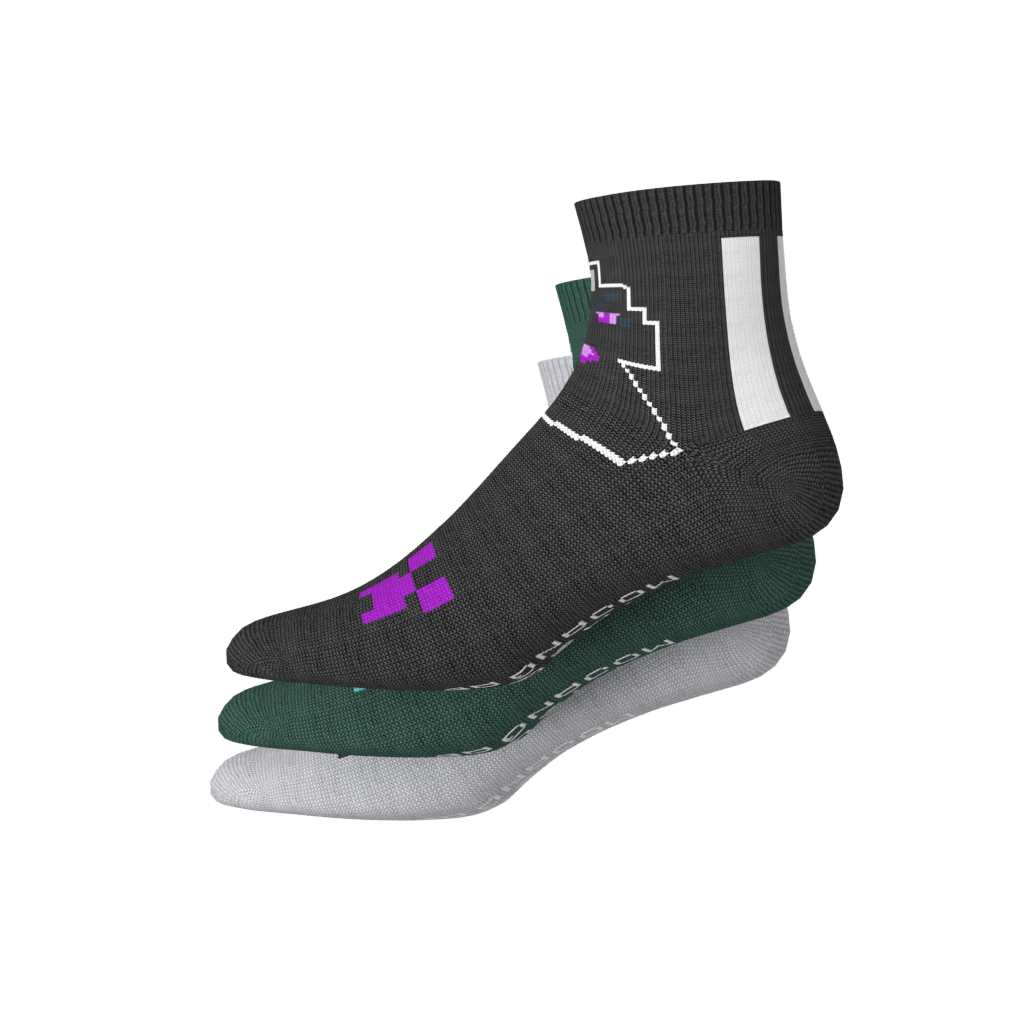 adidas Παιδικές κάλτσες Minecraft 3 Ζευγάρια