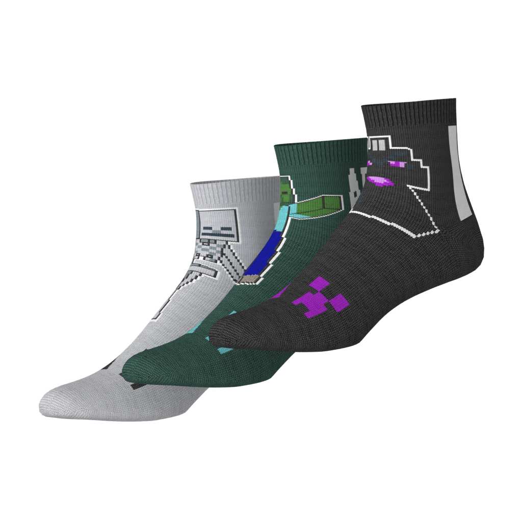 adidas Παιδικές κάλτσες Minecraft 3 Ζευγάρια