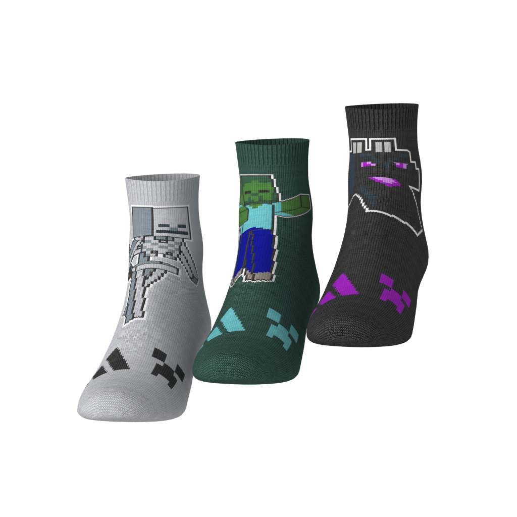 adidas Παιδικές κάλτσες Minecraft 3 Ζευγάρια