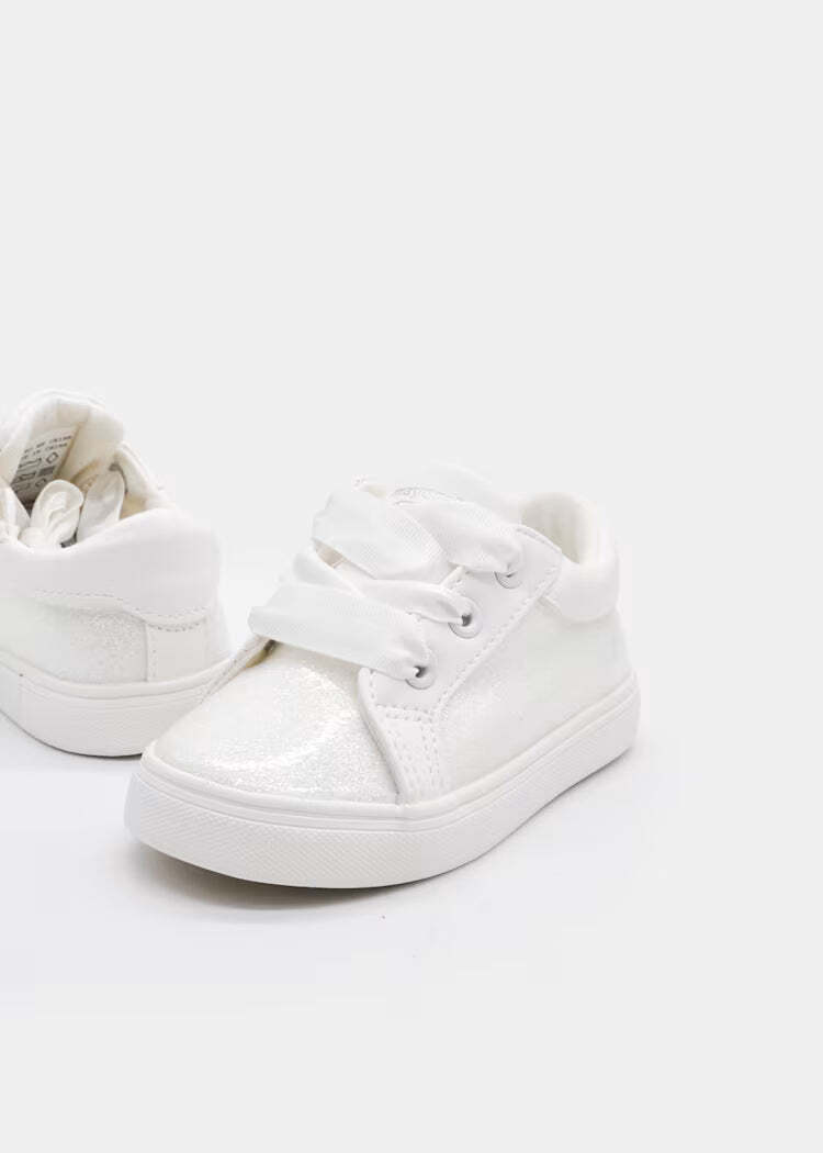 Mayoral Βρεφικά Sneakers Κορίτσι Λευκό Γκλίτερ