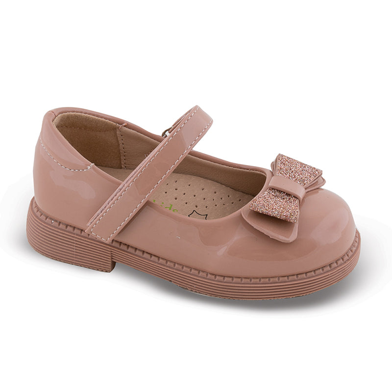 Zakshoes Βρεφικές Μπαλαρίνες Nude Λουστρίνι