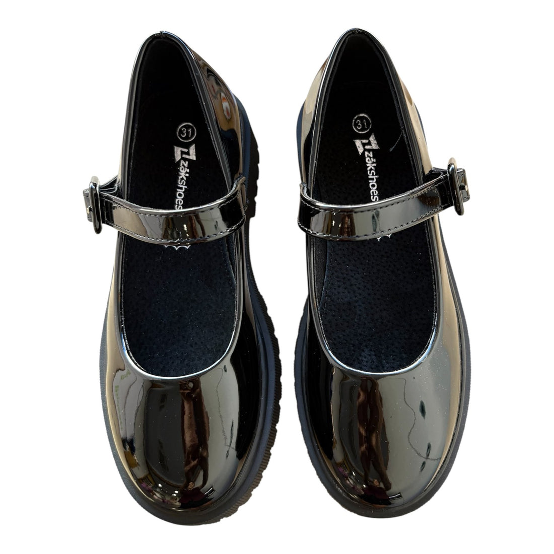 Zakshoes Παιδικά Loafers Μαύρα Λουστρίνι