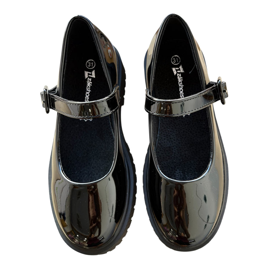 Zakshoes Παιδικά Loafers Μαύρα Λουστρίνι