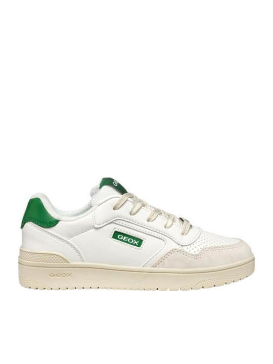 Geox Παιδικά Sneakers Washiba Λευκά-Πράσινο