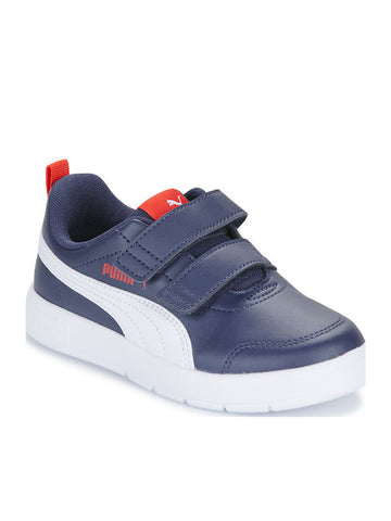 Puma Courtflex V3 V Ps Παιδικά Sneakers Μπλε / Κόκκινο