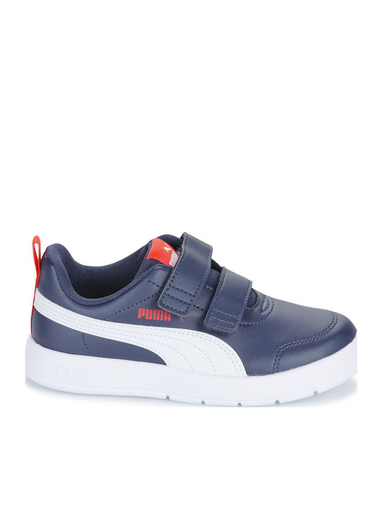 Puma Courtflex V3 V Ps Παιδικά Sneakers Μπλε / Κόκκινο