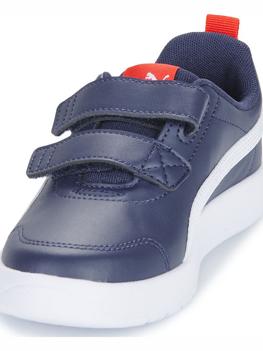 Puma Courtflex V3 V Ps Παιδικά Sneakers Μπλε / Κόκκινο