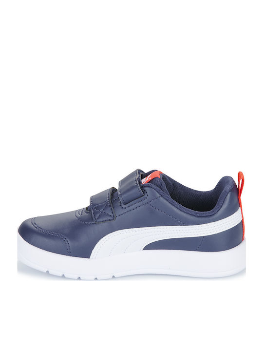 Puma Courtflex V3 V Ps Παιδικά Sneakers Μπλε / Κόκκινο