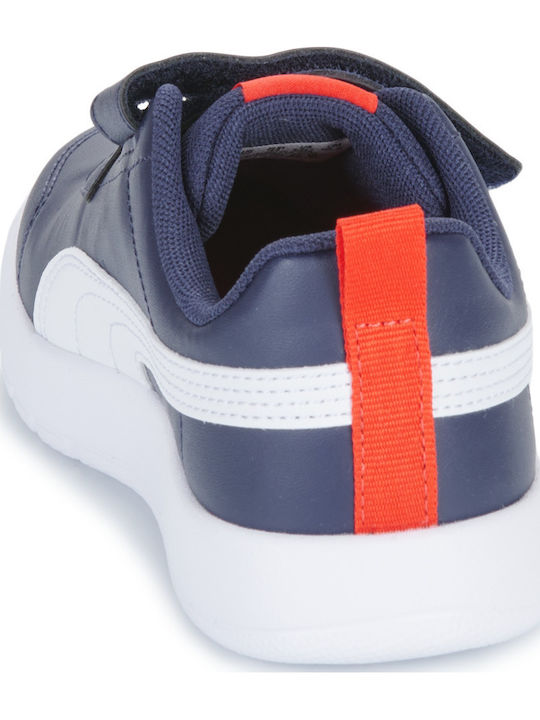 Puma Courtflex V3 V Ps Παιδικά Sneakers Μπλε / Κόκκινο