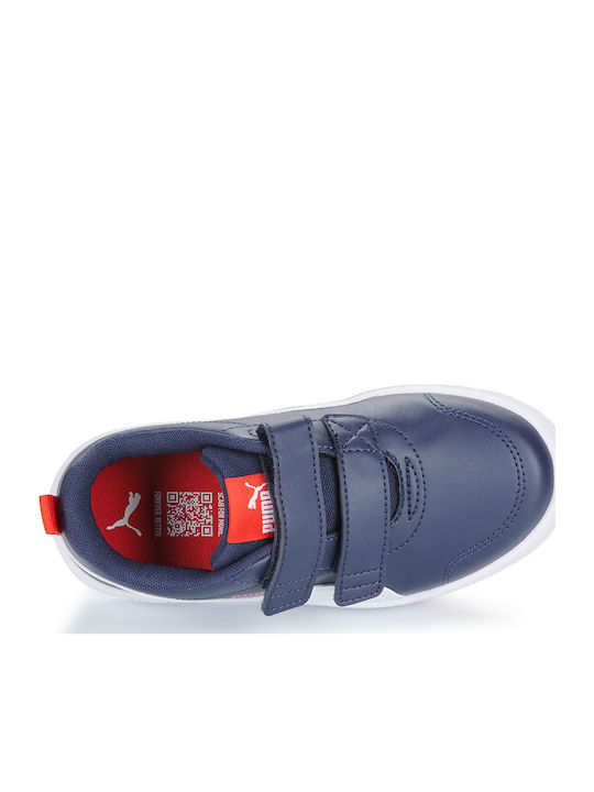 Puma Courtflex V3 V Ps Παιδικά Sneakers Μπλε / Κόκκινο