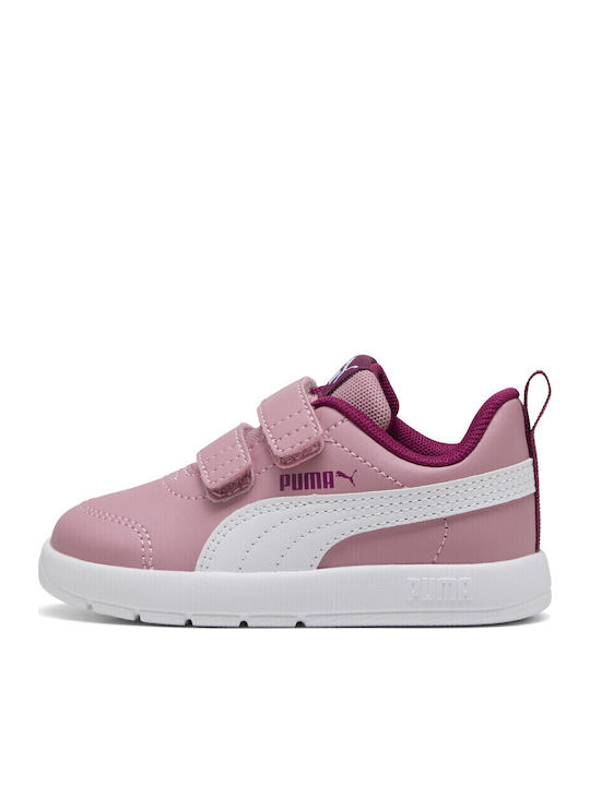 Puma Courtflex V3 Βρεφικά Sneakers Ροζ