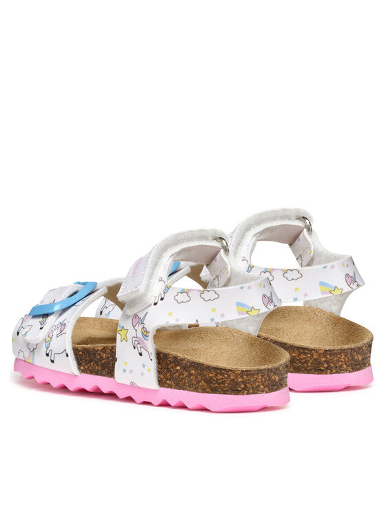 Geox Βρεφικά Πέδιλα Chalki Unicorn Λευκά
