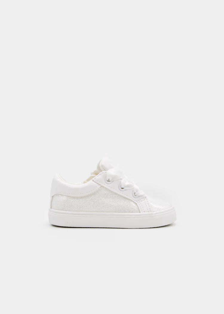 Mayoral Βρεφικά Sneakers Κορίτσι Λευκό Γκλίτερ