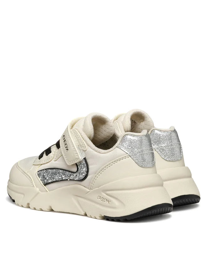 Geox Παιδικά Sneakers Loftus Λευκά / Ασημί