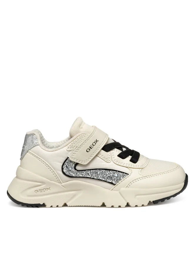 Geox Παιδικά Sneakers Loftus Λευκά / Ασημί