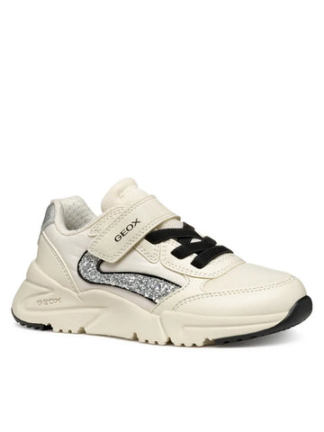 Geox Παιδικά Sneakers Loftus Λευκά / Ασημί